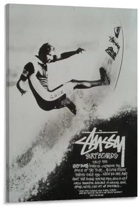Vintage-Poster, Motiv: Stussy Surf, internationaler Stammstamm, Jeff Booth-Poster, Raumdekoration, Studentenwohnheim, Leinwandmalerei, Poster und Drucke, Wandkunst, Bilder für Wohnzimmer,
