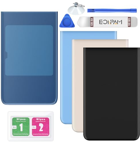 Eonpam Back Cover Glass for Google Pixel 8 Pro GC3VE G1MNW (Lower black) | Original quality back glass replacement rear glass battery cover back cover replacement with repair kit.