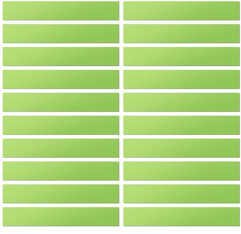 LLPT Dry Erase Magnetic Strips | 20 Pcs | Blank Writable Magnet Reusable Sticky Labels and Stickers Notes | for Whiteboard Locker Classroom (DMS11220GN) | Color Green | 2.5CM x 30CM