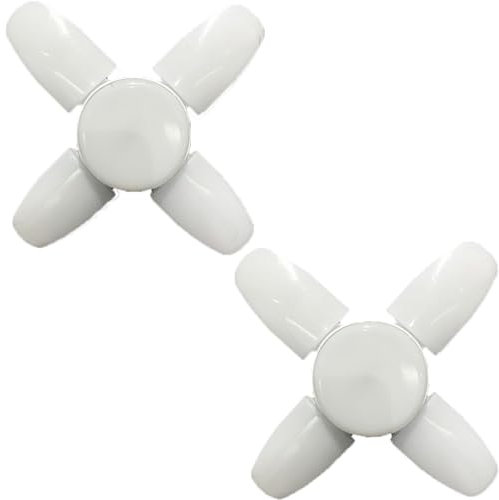 WULUN E27 Garagenleuchte, 60 W, energiesparend, 360 Grad Weitbereich-Lumineszenz, 3000 K Warmweiß, 6000 Lumen, AC/DC 220 V, nicht dimmbar, 2 Stück