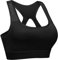 Litherday Reggiseno Sportivo Donna Senza Ferretto Imbottito Push Up Traspirante con Sostegno per Yoga Corsa Palestra Allenamento Fitness Nero S