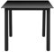 Garten-Esstisch Glas Aluminium 80 x 80 x 74 cm Schwarz,42787
