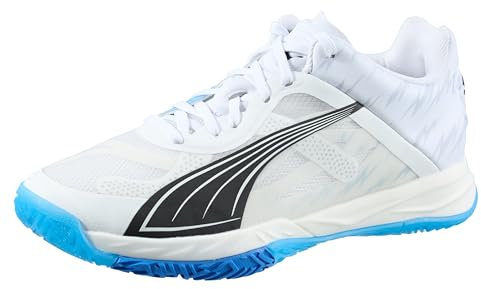 PUMA Erwachsene Accelerate Nitro™ SQD Handballschuhe 46.5 White Bluemazing Black Blue