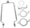 HOMSFOU 1 Satz Hornhalterung Lampenteile Hardware Lampenreparaturset aussenleuchte leuchten Lampenschirm Lampenharfenhalter-Kit Harfe für die Reparatur von Schreibtischlampen Eisen