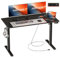 JOISCOPE Scrivania regolabile in altezza, scrivania elettrica con presa di corrente, porte USB e Type-C, scrivania per computer da ufficio e casa, 120 cm, Nero