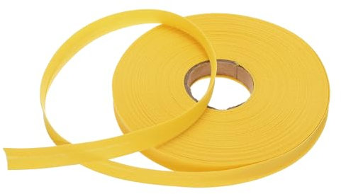 QUARKZMAN 12 mm Einzelfalz Schrägband Polyester Nahtband Gurtband Stoffband für Nähen, Säumen, Quilten, Einfassen von Handwerk (Gelb 23 m)