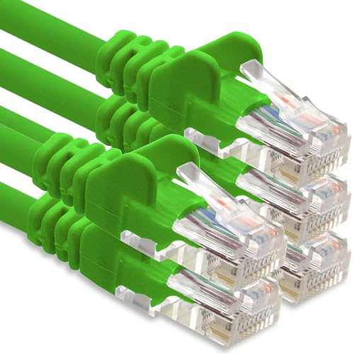 1CONN Câble réseau Câble CAT-6 RJ45 5x 0,5 m - Vert