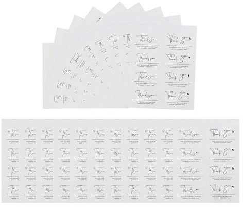 YFaith 160 Stück Thank You Aufkleber Hochzeit Pralinen Aufkleber, Rechteckige Gastgeschenke Sticker, Dankesaufkleber, für Geschenk und Dessertverpackungen