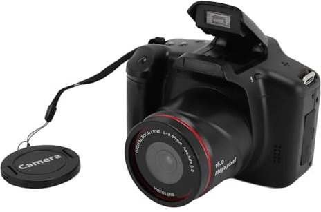 ASHATA Fotocamera Digitale 1080P 16MP per Fotografia e Video, Fotocamera per Vlogging per YouTube Fotocamera con Schermo Ribaltabile a 180° Fotocamera Compatta con Zoom 16X, Schermo da