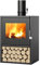 Coolpleasant Stufa a Legna, Stufa a Legna in Ghisa, Camino, Stufa Legna con Uscita Canna Fumaria, Stufa Multi Combustibile 10kw/15kw, per Riscaldamento Casa(Size:24x19.5x34inch)
