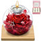 Geschenke für Frauen, Ewige Rose,infinity Konservierte Blumen, Runder Glaskontainer mit 18 Duftkerzen Geschenke für Weihnachten Muttertag Valentinstag Geburtstage, Geschenke für Mama Freundin Ehefrau