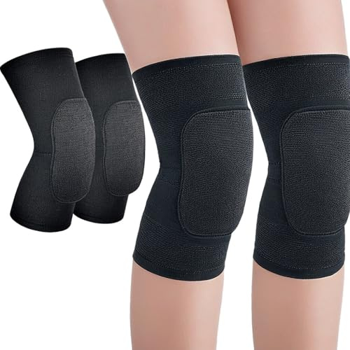 1 Paar Knieschoner, Tanz Knieschoner Weich Knieschoner, nti-Kollision Weiches Verdickung Schwamm Knieschoner, Premium Knieschoner aus Atmungsaktivem Gewebe, für Tanzen Fußball Joggen Tanz, Schwarz (L)
