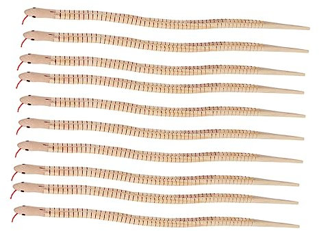 VICASKY 10Stücke Holzschlangen Flexible Realistische Schlangen für Halloween Deko und Kreative Bastelideen für Jungen und Mädchen für Partys und