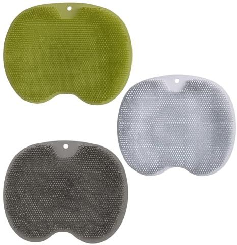 3er-Set Silikon Duschmatte, Fußbürste, Fussbürste, Fußmatte Dusche, Fußmassagegerät mit Saugnäpfen, Fußbadewanne für Ältere und Schwangere, Fußmatte Dusche zur Entspannung und Reinigung