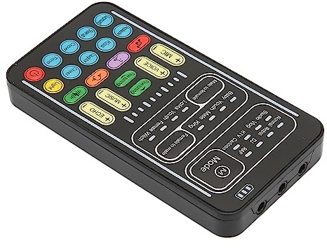 LUCKDANO Voice Changer PC 450 MAh 5 V Multifunktionale Tragbare Sound Changer -Soundkarte für Handy- und Computerspiele – 8 Soundmodi und Integrierte Effekte (I9 Englische Ausgabe)
