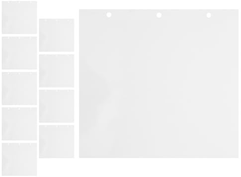 TOYANDONA Selbstklebende Nachfüllseiten 10 Stück PVC Fotoalbum Innenblätter 3 Loch Einlegeblätter für Scrapbook und Sammelalbum zum Schutz und Aufbewahrung