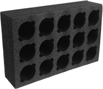 Luxshiny Foam Cup Holder with 15 Holes Designed for Busy Environments and Fast Food Chains, Featuring a Space Saving Reusable Design Made of Sturdy Epe Foam, a Takeout Drink Carrier