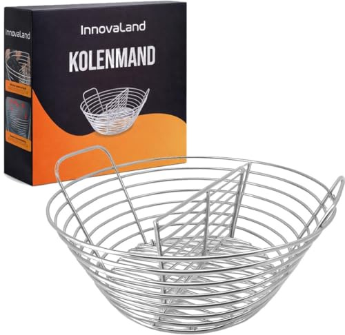 Innovaland - Panier à charbon - Convient pour 21 à 24 pouces - Accessoires Kamado - Porte-briquettes - BBQ