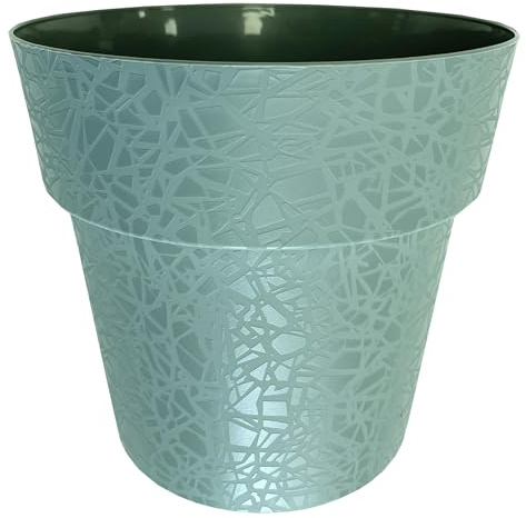 Deconation Pot De Fleurs Design Térea - Rond D 58cm 90l - Vert Argile - Fabrication Française