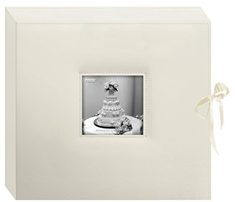 Pioneer 13 x 37 cm Genäht Kunstleder D-Ring Scrapbook Box, Elfenbeinfarben