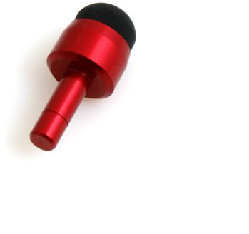 System-S Mini Stylus kapazitiver Bildschirm Eingabe Stift Touch Pen für Earphone Stecker 3,5 mm Klinkenbuchse Rot für Smartphone Handy Tablet PC