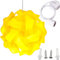 Lightingsky Ceiling Pendant DIY IQ Jigsaw Puzzle Lamp Shade Kit with 40 Inch Hanging Cord (Yellow, Small-25cm)