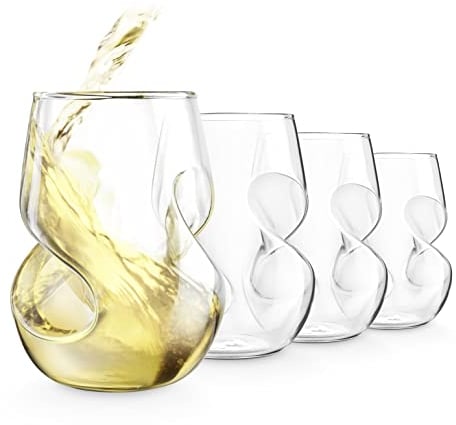Final Touch Conundrum Stemless White Wine Glasses (Set of 4) (GG5008)