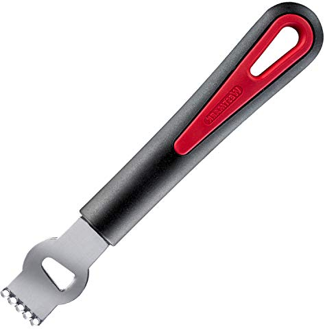 Westmark Zesteur / Gratte-Citron avec Couteau Canneleur, Longueur : 16,5 cm, Acier inoxydable/plastique, Gallant, Noir/rouge, 29302270