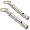 Aribari 2 x professionelle Hundepfeifen zum Erziehen und Trainieren von Hunden - mit Einstellbarer Tonhöhe – für Hundetraining – Material: Messing, Farbe: Silber