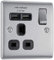 BG Electrical Single Switched Fast Charging Power Socket with Two USB Charging Ports