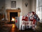 Happy Linen Company Sofadecke mit weihnachtlichem Patchwork - weich, warm & kuschelig - Sherpa-Fleece - Rot - Groß