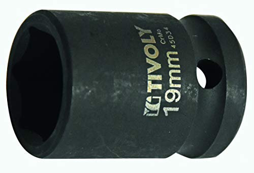 Douille 6 pans à choc carré 1/2 DIAM 19