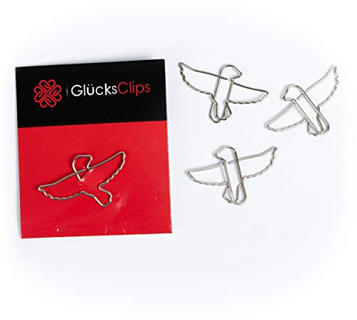 Büroklammern, 11x Büroklammer Motiv Vogel, als Deko oder Lesezeichen. Paperclip I Paper Clips, Briefklammer oder Bookmark, für Büro oder Zuhause, C010