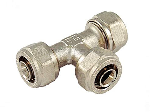 Raccordo A Stringere A T Ridotto 20 X 16 X 20 Per Multistrato Tiemme