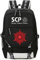 WANHONGYUE SCP Anime Cosplay Schultasche Rucksack Laptop Backpack mit USB-Ladeanschluss Schwarz / 14