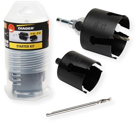 Diager - Starter Kit scie trépan Carbure D.68-83 mm + pilote + 2 forets