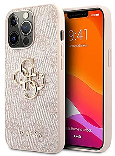 Guess GUHCP13X4GMGPI Hülle für iPhone 13 Pro Max 6,7 rosa 4G Big Metal Logo