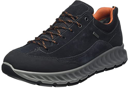 ara Herren Paolo Sneaker, Black,Blue, 42 EU