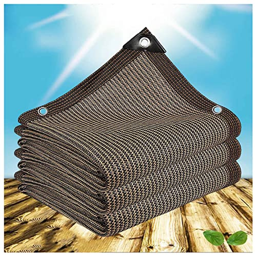 Sonakia Filet D'ombrage, Tissu D'ombrage Résistant 85% Aux UV, Filet D'ombrage pour Serre De Jardin, Filet D'intimité pour Patio, Voile D'ombrage Rectangulaire Extérieure, Marron,4x5m(13 * 16ft)