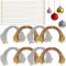 RUIYWEN 100 Cordino Dorato Natalizio 100 Cordino Argento Natalizio, Corda per Appendere Palle di Natale, Etichetta Regalo, Cartellino, Decorazione dell'albero di Natale (20cm)