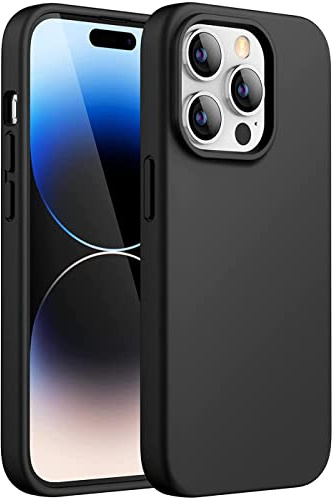 Verco Kompatibel mit iPhone 14 Pro Max Hülle, Matte Rückschale Schutzhülle für iPhone 14 Pro Max (6.7 Zoll) Case Silikon Handyhülle - Schwarz