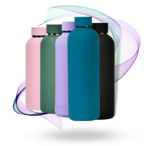 Bouteille d'eau isotherme pour femme et homme 750ml, Gourde sans BPA, garde le liquide chaud 12h et le froid 24h. Convient pour le sport, gym, randonnée (Bleu)