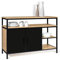 IDMarket - Buffet Bas 2 Portes Noires 100 cm Boston Design Industriel