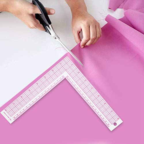 Règle de Couture, Fo Carrée en Plastue L Courbe Française Mesure Couture Outil D'artiat sur Profionnel equerre couture 40 cm, papier à décalquer pour patron llé,decoupe tissu droit,es couture,tailors
