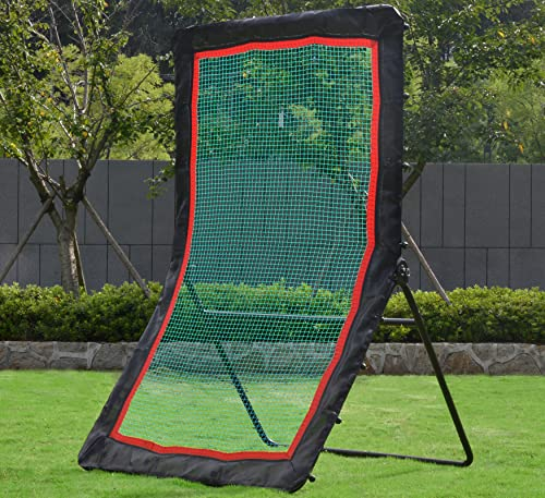 Baseball-Rückprallwinkel, verstellbares Baseball-Pitching-Netz, Lacrosse-Rebounder-Netz für Pitching-Übungen, Baseball-Pitching-Ausrüstung, 1,2 x 2,1 m