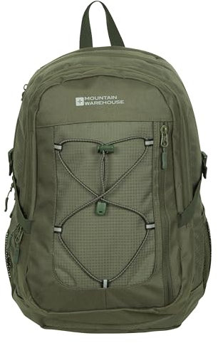 Mountain Warehouse Peregrine 30L Backpack - Ripstop Daypack - For Travelling, Festival Green