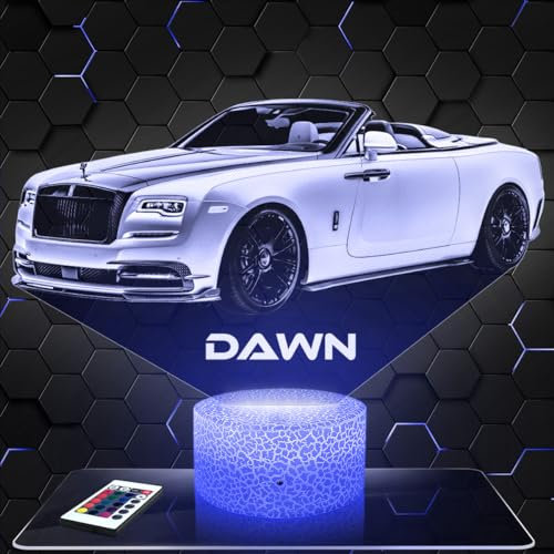 Lampephoto.fr Nachttischlampe Auto Rolls R Dawn deko Supercar Tuning. Geschenkidee Mann objekt Auto Rolls R Dawn Nachtlicht Erwachsene deko Zimmer.