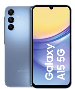 Samsung Galaxy A15 5G Smartphone, Simlockfrei ohne Vertrag, Android-Handy, Schnellladefunktion, 128 GB, Blue, 2,5 Jahre Herstellergarantie [Deutsche Version]