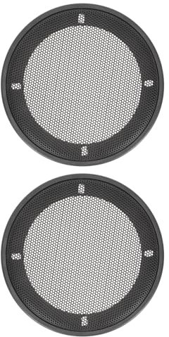 HOMSFOU 2 Pièces Grille de Haut-Parleur caillebotis Plastique Haut-parleurs Accessoires Capuchon de Protection protéger Basse Anneau en Plastique