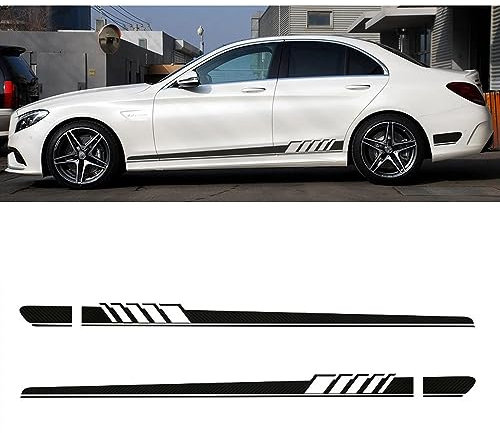 LeLeD Karosserie Kofferraum Dekoration Aufkleber Taille Linien Aufkleber Tür Seitendekor Aufkleber für Mercedes Benz W205 W203 W204 C Class